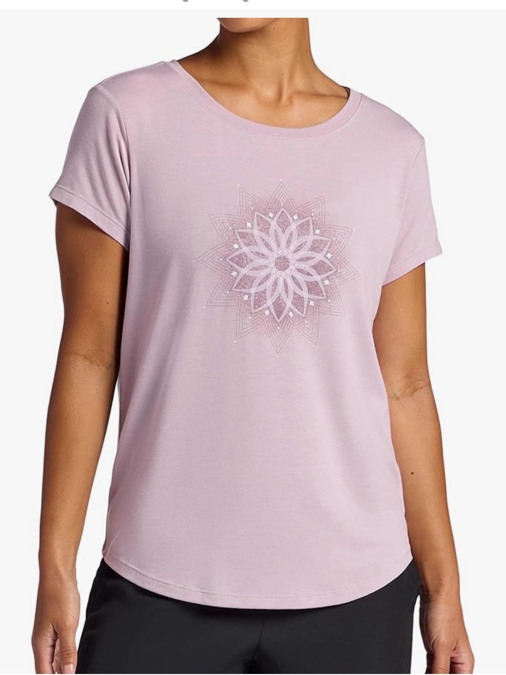 GAIAM Light Purple (lavender) Short-Sleeve Tee with Mandala Graphic